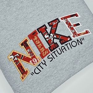 San Francisco 49ers Applique Embroidered Sweater.